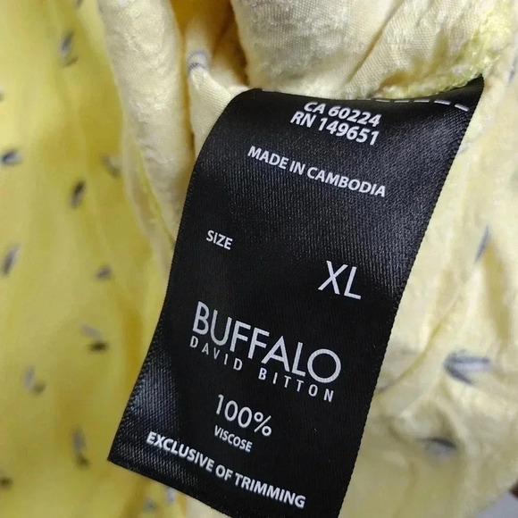 Buffalo David Bitton XL Lattice Trim Sleeves Keyhole Back Blouse - Picture 7 of 9